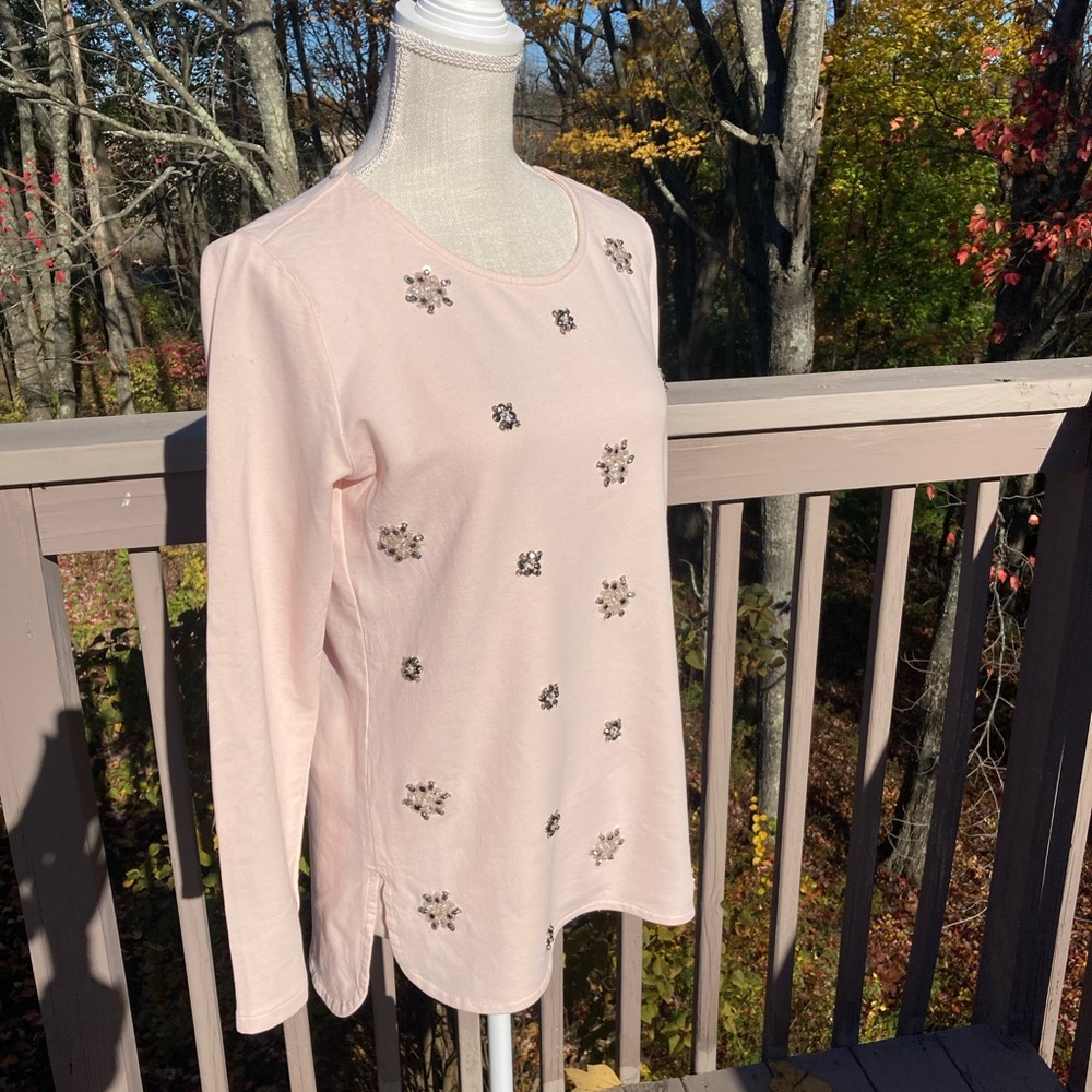 STYLE & CO. TOP WITH EMBELLISHMENTS